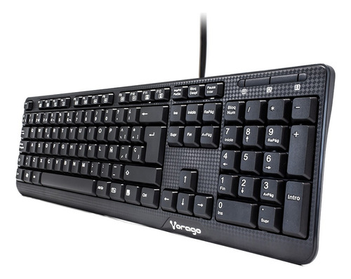 Teclado Multimedia Ergonómico Vorago Kb-102 Español, Negro 