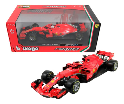 Auto F1 Burago Ferrari Racing Sf-71h Color Rojo 