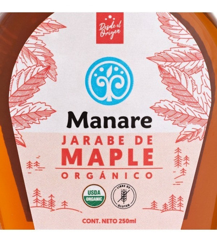 Jarabe De Maple 250 Ml / Endulzante Arbol De Arce / Manare