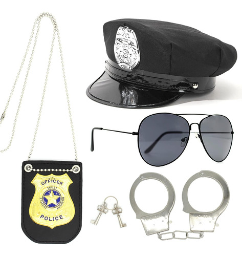 Timisea 4 Piezas Kit De Accesorios De Policía Juego De Simul