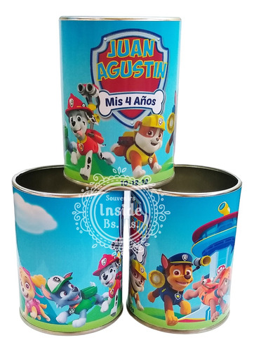 50 Latas Souvenir Lapiceros 10x7 Fiesta Cumpleaños Infantil