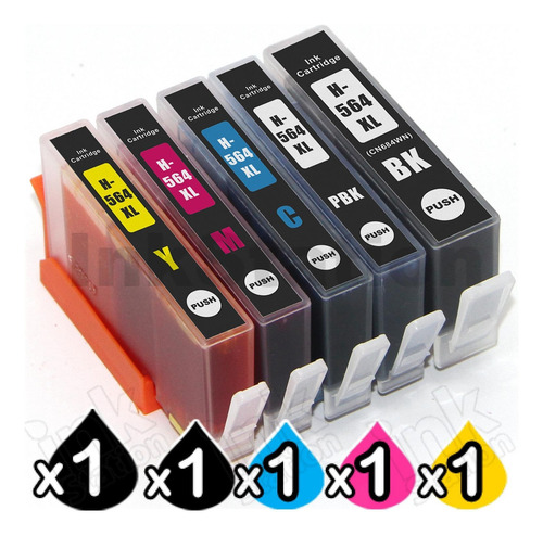Pack 5 Cartuchos Para Hp 564xl Inkjet/desk/office/photosmart