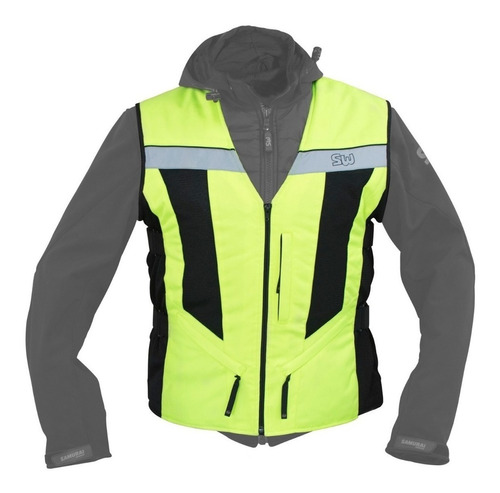 Chaleco Samurai Tokio Moto Reflectivo Amarillo Fluo Cordura