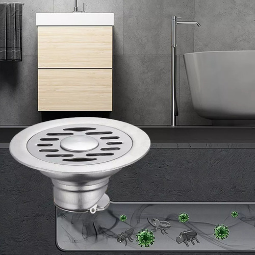 Coladera Baño Acero Inoxidable Anti Olores E Insectos