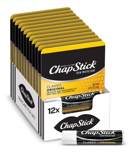 Chapstick Tubo De Balsamo Labial Clasico (sabor Regular), 0,