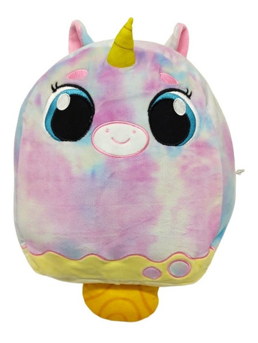 Imagen 1 de 4 de Peluche Hugsicles 40cm Tipo Squishmallows Animales Unicornio