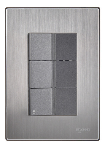 Placa Inox 2 Apagador Sencillo 1 De Escalera De 1 Modulo Color Oxford Corriente nominal 10 A Voltaje nominal 125V