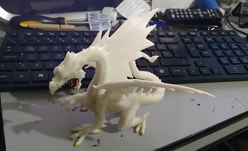 Safari White Glow In Dark Snow Fantasy Dragon 15 Cms (Usado)