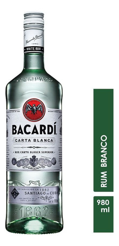 Bacardí  rum carta blanca 980 ml 