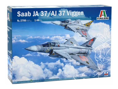 Caza Saab Ja37 Viggen 1/48 Italeri 2785 Maqueta Avión Armar