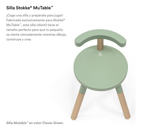 Stokke® Mutable Mesa De Juegos White Y 2 Sillas