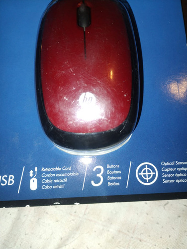 Mouse Mini Hp X1250 Rojo Rojo (Usado)