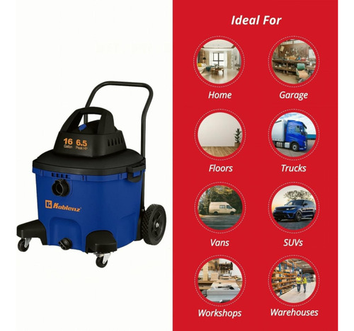 Koblenz Wd-16l4h Aspiradora Y Soplador De 6.5 Hp Con Mango