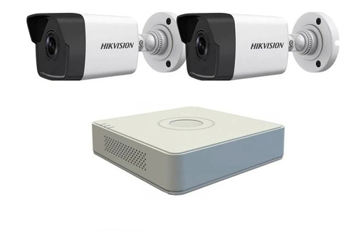 Camara Seguridad Kit Ip Full Poe Hikvision Nvr 4 + 2 Bul 2mp