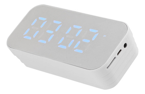 Reloj Despertador Bluetooth Led Digital Con Espejo Para Cabe