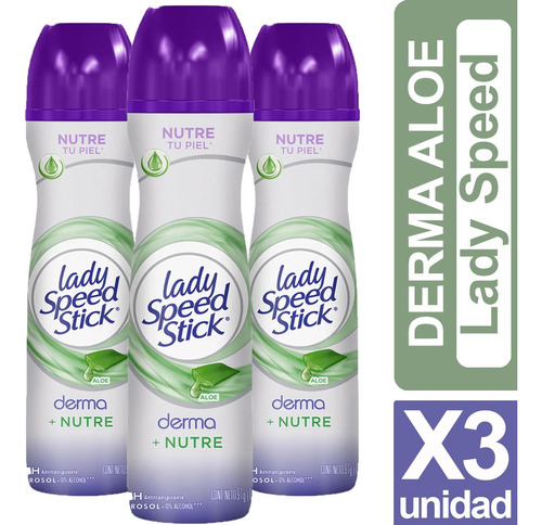 Desodorante Lady Speed Stick Aloe Pack X3 Unid Envio Gratis