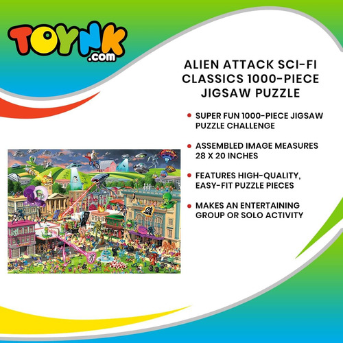 Rompecabezas Toynk Alien Attack Sci-fi Classics 1000 Piezas