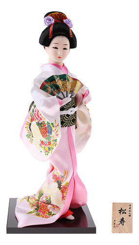 Figura De Brocado Gueixa Kabuki