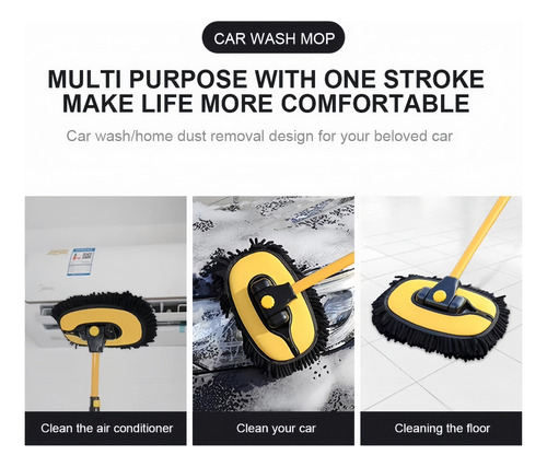 Xyl Cepillo Retráctil De Microfibra For Lavado De Autos