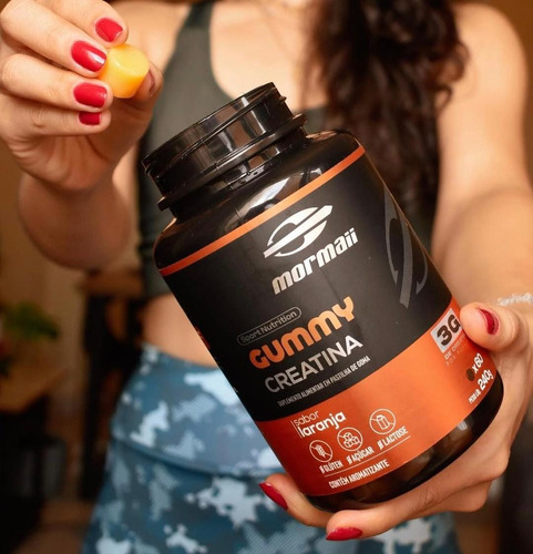 Creatina Monohidratada Mormaii Em Goma 240g Sabor Laranja
