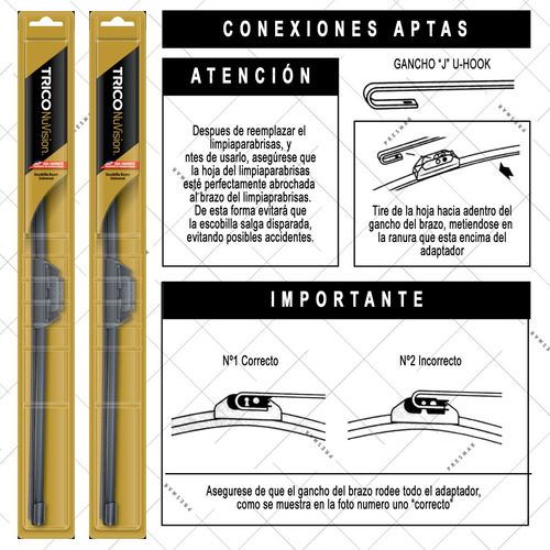Escobillas Limpiaparabrisas Kia Carens 2001-