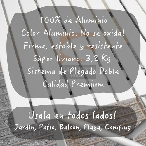 Imagen 4 de 10 de Mesa Plegable Ratona 100% Aluminio 60x50 Calidad Premium
