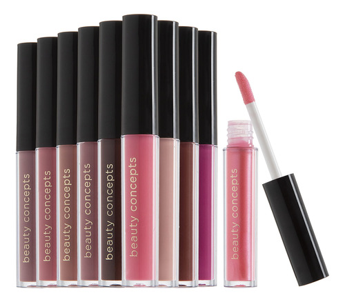 Beauty Concepts - Coleccin De Brillo De Labios, 10 Piezas, C