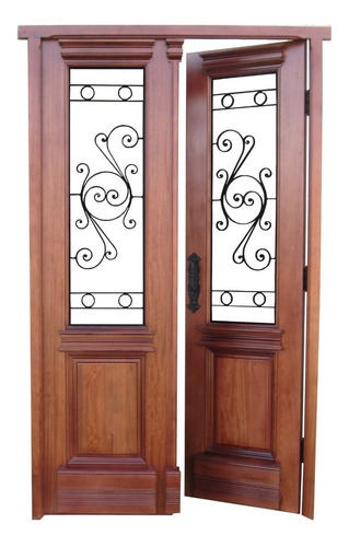 Imagen 1 de 7 de Puerta De Madera Colonial 120x215 Natural