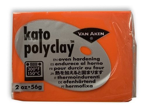 Arcilla Polimérica Van Aken Kato Polyclay 56 G Color Naranja (Orange)