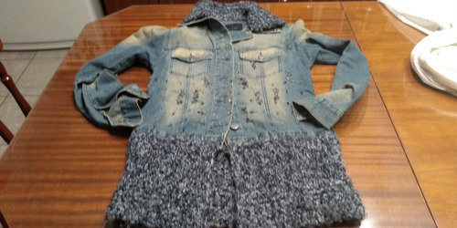 Campera Ossira Jean Con Detalle Tejido T S/m Cynti