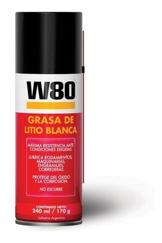 Lubricante W80 Grasa De Litio Blanca 173gr 240ml X 6unidades