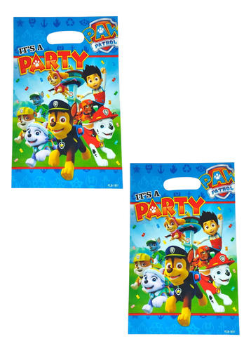 Bolsitas Golosineras X 10 Paw Patrol Chase, Marshall, Skey Bolsas Sorpresa Paw Patrol