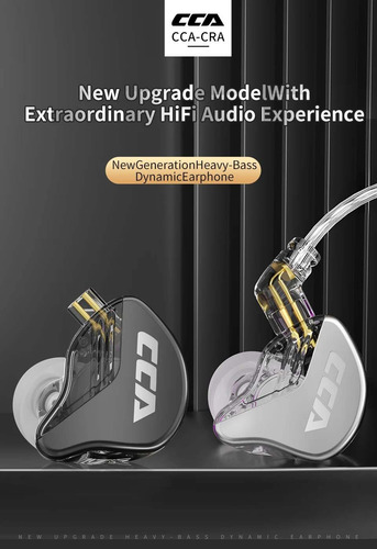 Audifonos Cca Cra, Monitor 1dd Hi-fi, Con Microfono