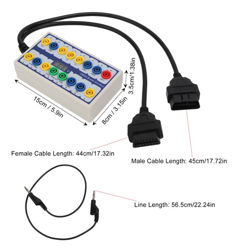 Imagen 7 de 10 de Detector De Pinout Obd2 Caja De Ruptura Universal De Alto Re