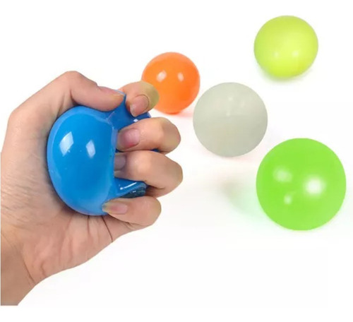 / Bolas De Luz Nocturna Juguete Pegajoso Topo 4 Pcs