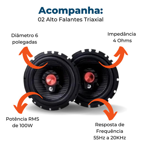 Alto Falante Porta Traseira Bbr6 Bomber Gm S10
