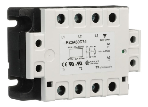 Relevador Estado Solido Ssr Rz3a60d25 Carlo Gavazzi 600v/25a
