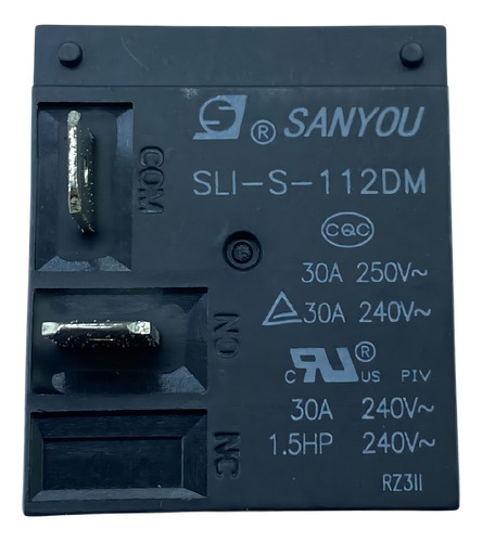 Relé Sanyou SLI-S-112DM - División de aire de 30 A, 250 V y 12 VDC