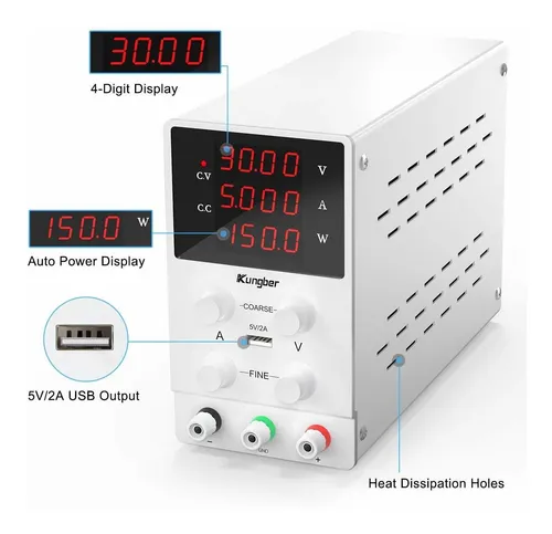 Dc Variable De La Fuente De Alimentación 30v 5a De Con...