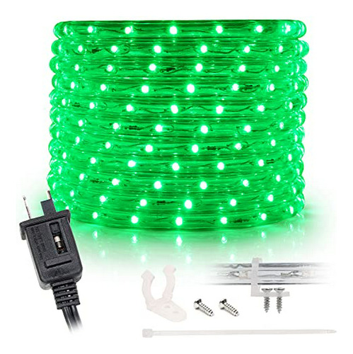 1116led, 100 Pies Led 1/2 Luz De Cuerda Exterior Verde, Cone