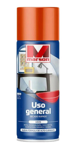 Pintura En Spray Esmalte Naranja 350ml Marson-mimbral