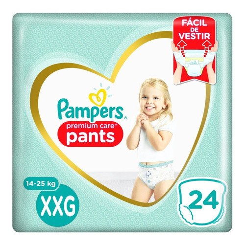 Fralda Descartável Infantil Pants Pampers Premium Care XXG Pacote 24 Unidades