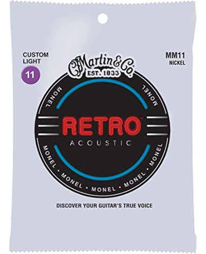 Cuerdas Para Guitarra Acústica Retro Martin - .011-.052 Luz 