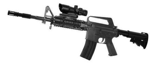 Rifle M16 Spring Vigor Con Mira Laser 320 Fps Bbs Resorte