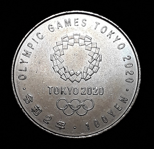 Moeda Japão 100 Ienes 2020 - Olimpíadas Futebol (Usado)