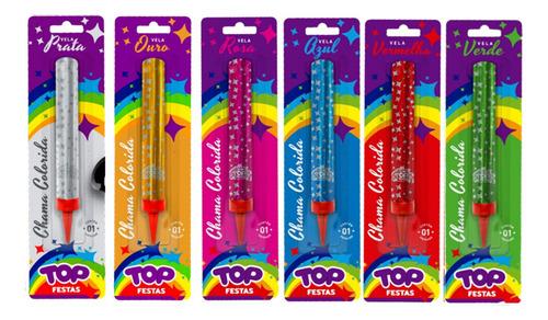 Vela Aniversário Vulcão Foguetinho Rojão Estrelinhas 20 Unid
