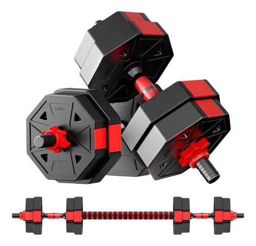 Set De Mancuernas Ajustable De 15kg Con Unión/extensor 
