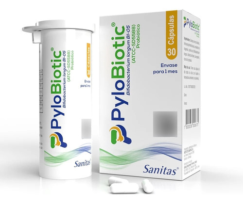 Suplemento En Cápsulas Sanitas  Suplementos Pylobiotic Bifidobacterieum Longum En Frascos De 360g 30 Un Pack X 60 U