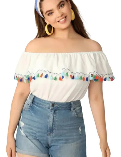 Blusas con flecos de moda hotsell