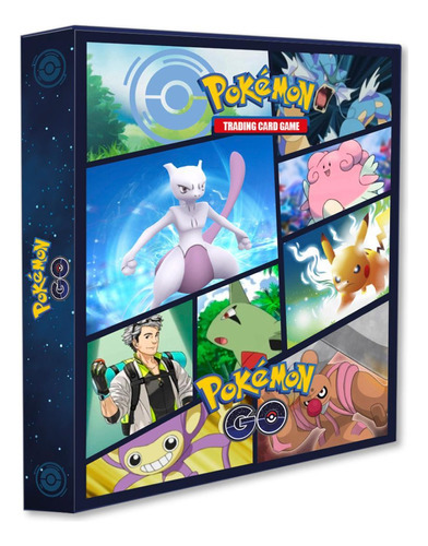 Álbum Pasta Fichário Pokemon Go Pikachu Charmander Squirtle